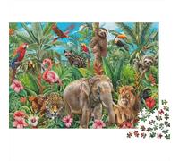 Tropical Jungle WildlifeJigsaw Puzzle Animal Non Toxic Couples Logic Training Party Game Best Puzzle Gift 1000 Pieces 70x50cm/1000pcs