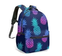Tropical Leaf All Over Print Backpack 16 Inch Botanical Jungle Green School Bag for Kids UK Students (04)
