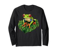 Tropical Leaf Frog Colorful Red-Eyed Tree Frog Long Sleeve T-Shirt