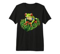 Tropical Leaf Frog Colorful Red-Eyed Tree Frog Premium T-Shirt