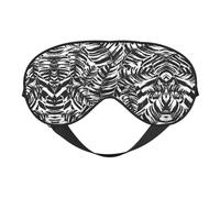 Tropical Leaf Print Satin Sleep Mask & Eye Mask | Deep Dream Sleep Masks for Women & Men | Soft Sleeping Eye Mask to Nourish Skin