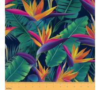 Tropical Leaf Upholstery Fabric by The Yard, Exotic Floral Banana Leaves Reupholstery Fabric for Chairs, Palm Leaf Jungle Flowers Decorative Fabric for Outdoor and Home DIY Projects, 3 Yards, Green