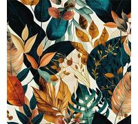 Tropical Leaf Wallpaper,44 x 600cm Tropical Palm Peel and Stick Wallpaper Blue and Yellow Boho Self Adhesive Botanical Plants Wall paper Self Adhesive Furniture Wrap for Living Room,Bathroom,Cabinet