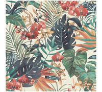 Tropical Leaf Wallpaper Green Yellow White Red Jungle Vinyl Paste The Wall