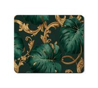 Tropical Leaf Washer Dryer Top Protector Mat, Elegant Leaf Design Laundry Machine Cover, Vintage Rubber Anti-slip Waterproof Washer And Dryer Mats for Home 20x24 Inch