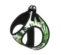 Tropical Leaves 1 Print Step in Dog Harness and Leash Set,Mesh Pet Vest Harness for Small Dogs and Cats