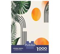 Tropical Leaves 1000 Piece Jigsaw Puzzle Abstract Pattern Jigsaw Puzzle for Adults Paper Family Game Relaxing Gift 38x26cm/1000pcs