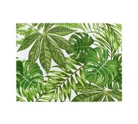 Tropical Leaves Exotic Palm Foliage Jungle Fashion Plant Nature Green,500 Pieces Puzzles for Adults-Wooden Jigsaw Puzzle for Adults Elderly