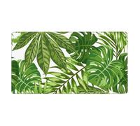 Tropical Leaves Exotic Palm Foliage Jungle Fashion Plant Nature Green,Mouse Pad Large Desk Pad Computer Keyboard Mouse Mat with Non Slip Rubber Base 40 x 70 cm