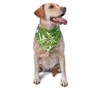 Tropical Leaves Exotic Palm Foliage Jungle Fashion Plant Nature GreenDog Bandanas Cat Puppy Scarfs Washable Pet Handkerchief