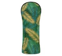 Tropical Leaves Green Pattern Golf Club Covers PU Leather Hybrid Golf Headcovers Set for Women Men