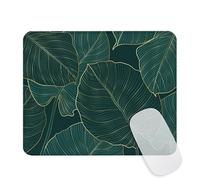 Tropical Leaves Mouse Pad Square Mousepad for Desk,Palm Texture Small Mouse Mat with Non-Slip Rubber Base,Computer Laptop Mouse Pads for Wireless Mouse Home Office Decor Desk Accessories,10.2x8.3 in
