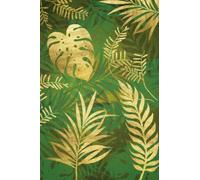 Tropical Leaves Notebook: Beautiful Gold and Green Tropical Leaves Design Notebook Journal. 120 blank pages with leaves design as a tint at the bottom of each page.