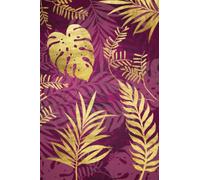 Tropical Leaves Notebook: Beautiful Gold and Pink Tropical Leaves Design Notebook Journal. 120 blank pages with leaves design as a tint at the bottom of each page.