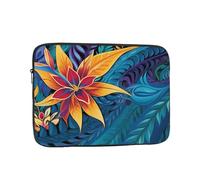 Tropical Leaves Pattern for Tribal Design Laptop Case 12 inch, Shockproof Protective Computer Sleeve Cover Water Resistant Laptop Bag Carrying Tablet Cover Briefcase Handbags Gifts for Men Women