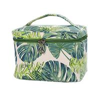 Tropical Leaves Print Make-up Bags Professional Cosmetic Bag Zipper Clutch Faux Leather Purse Case Multifunctional Bag for Women