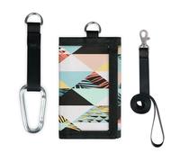Tropical Leaves Triangle Wallet Slim Small Pocket Money Organisers Bag Lightweight Portable Change Purse