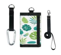 Tropical Leaves Wallet Slim Small Pocket Money Organisers Bag Palm Leaves Lightweight Portable Change Purse