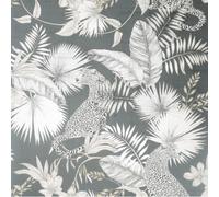 Tropical Leopard Wallpaper - Natural