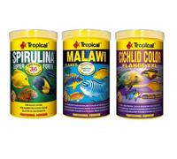 TROPICAL Malawi Feed Set Spirulina Forte Cich Eye Colour 3 x 1 Litres