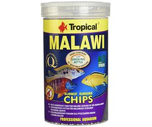 Tropical Malawi Mbuna Chips Special For Malawi Slowly Sinking - Multi-Ingredient Food For Daily Feeding 1000Ml/520G