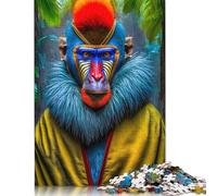Tropical Mandrill Joy Puzzles 1000 Piece Jigsaws for Adults Learning Educational Toys Family Games Festival Birthday Gifts 1000pcs (38x26cm)