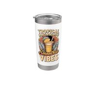 Tropical Mango Pineapple Smoothie Vibes Stainless Steel Insulated Tumbler
