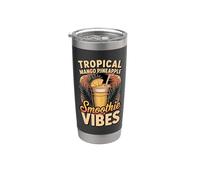 Tropical Mango Pineapple Smoothie Vibes Stainless Steel Insulated Tumbler