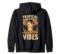 Tropical Mango Pineapple Smoothie Vibes Zip Hoodie
