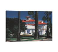 Tropical Mansion by Hiroshi Nagai Poster Artworks Picture Print Wall Art Painting Canvas Decor Home Decorative 12x18inch(30x45cm)