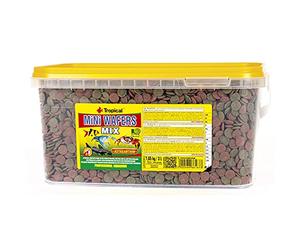 Tropical MINI WAFERS MIX 3L / 1,65kg - complete food in the form of green and red sinking wafers for bottom-dwelling fish & crustaceans