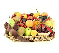 Tropical Mix Fruit Basket - Fruit Gift Baskets and Gift Hampers with Next Day UK delivery with Personal Message attached