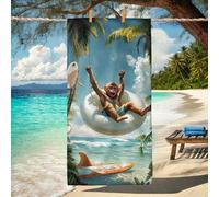 Tropical Monkey Microfiber Beach Towel Large Vibrant Jungle Design Quick Dry Absorbent Soft Sand Free Lightweight Essentials for Outdoor Travel Picnic Pool Gym 70x35 Inch