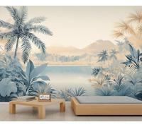 Tropical Mural Tropical Plants Wallpaper Jungle Forest Rainforest Wall Mural Commercial Hotel Poster Custom Wallpaper Massive Panoramic Wall Poster (Non-self-Adhesive)