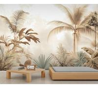 Tropical Mural Tropical Plants Wallpaper Jungle Forest Rainforest Wall Mural Commercial Hotel Poster Custom Wallpaper Massive Panoramic Wall Poster (Non-self-Adhesive)