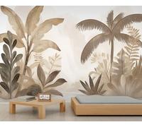 Tropical Mural Tropical Plants Wallpaper Jungle Forest Rainforest Wall Mural Commercial Hotel Poster Custom Wallpaper Massive Panoramic Wall Poster (Non-self-Adhesive)