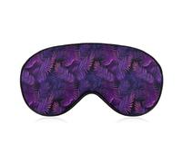 Tropical Neon Palm Leaves Unisex Light-Blocking Eye Mask Sleep Mask Suitable for Naps at Home, in The Office, and on Airplanes