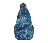 Tropical Ocean Beach Theme Fashion Cross Chest Bag Diagonally Adjustable Straps High Capacity Sport Travel Work Daily Use