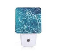 Tropical Ocean Beach Theme Print Plug-in Night Light for Bedroom Hallway Dorm Living Room Illumination Home Decor