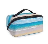 Tropical Ocean Beach Travel Makeup Bags for Women Men Girls Boys Wash Pouch Bag Portable Toiletry Cosmetic Toiletries Organizer Shower Bag