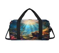 Tropical Oceans Submarine World Sport Duffel Bag with Shoes Compartment Overnight Weekender Bags Travel Gym Luggage Organizer for Women Men Kids Girls Boys