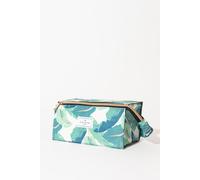 The Flat Lay Co. Open Flat Makeup Box Bag Tropical Leaves