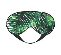 Tropical Palm Banana Leaves Print Breathable Full-Cover Eye Mask Stylish Adjustable Nap Night Restful Environment