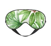 Tropical Palm Banana Leaves Print Functionality Cozy Eye Mask Adjustable Strap Nap Night Travel Camping Yoga Relax
