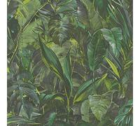 Tropical Palm Leaf Wallpaper Jungle Green Vinyl Paste The Wall