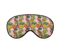 Tropical Palm Leaves Bananas Unisex Light-Blocking Eye Mask Sleep Mask Suitable for Naps at Home, in The Office, and on Airplanes