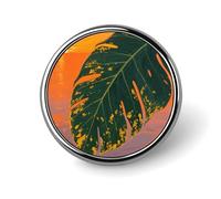 Tropical Palm Leaves Button Badge Classic Cute Brooches Fashion Round Badge Exquisite Metal Lapel Pin Personalized Pins Buttons for Clothing Backpack Hat Jackets Decoration