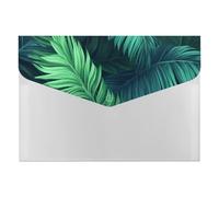 Tropical Palm Leaves File Folder, Plastic Accordion File Folders with 6 Pockets, Expanding File Organizer with Snap Closure, Portable Document Paper Organizer, Office Supplies Filing Folders