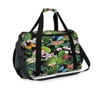 Tropical Palm Leaves Flower Travel Duffel Bag for Girls Boys Women Men Weekend Overnight Bag Shoulder Tote Luggage Handbag for Travel Sports Gym