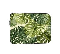 Tropical Palm Leaves Laptop Case 17 Inch Hawaii Laptop Bag for Women Men, Water-Resistant Business Computer Carrying Bag Shockproof Notebook Sleeve
